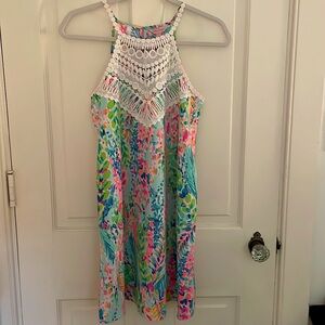 Lilly Pulitzer Crochet Neck A Line Shift Dress